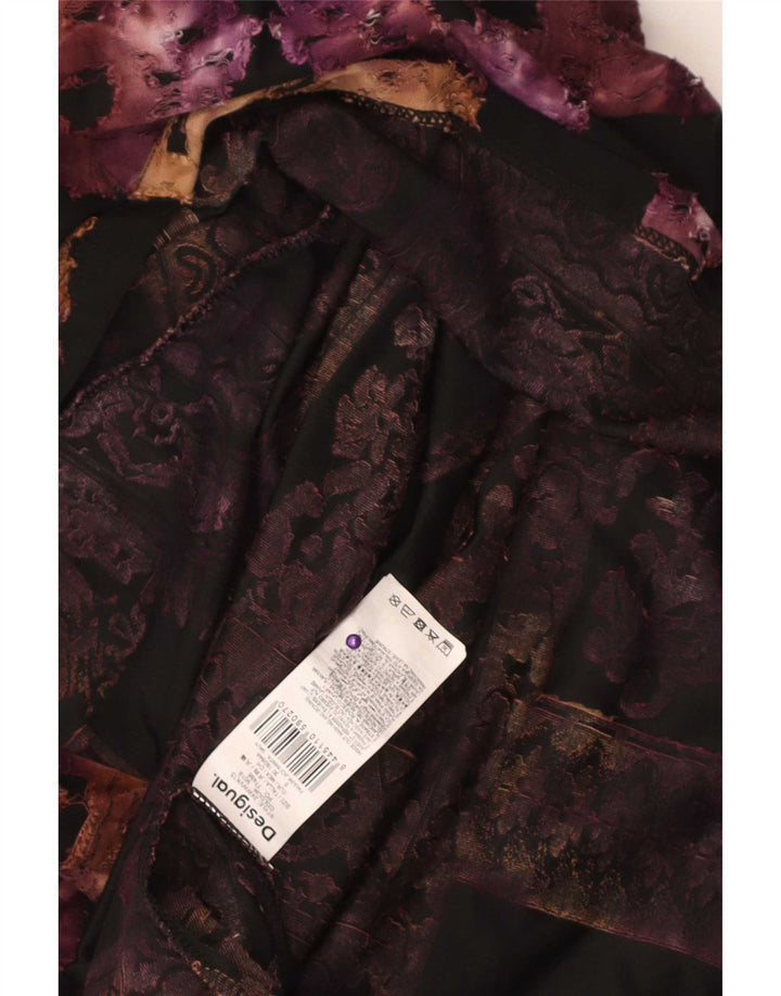 Desigual Abito lungo senza maniche da donna UK 8 Piccolo patchwork multicolore