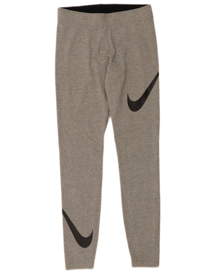Leggings grafici da donna NIKE UK 10 piccolo cotone chiazzato grigio