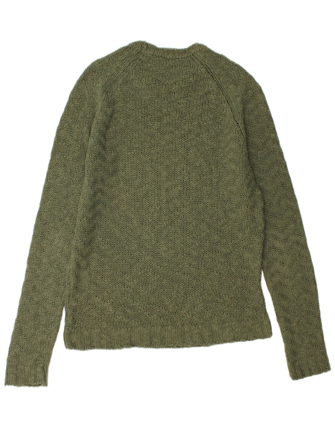 Maglione girocollo da uomo ZARA grande in cotone kaki