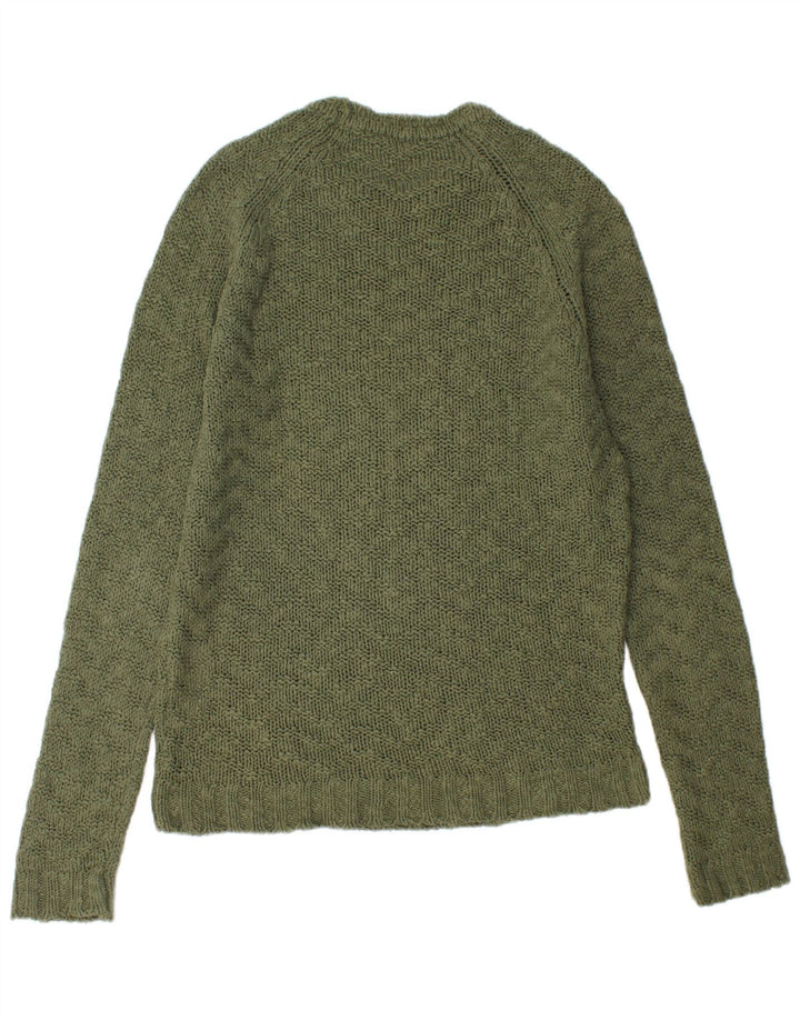 Maglione girocollo da uomo ZARA grande in cotone kaki