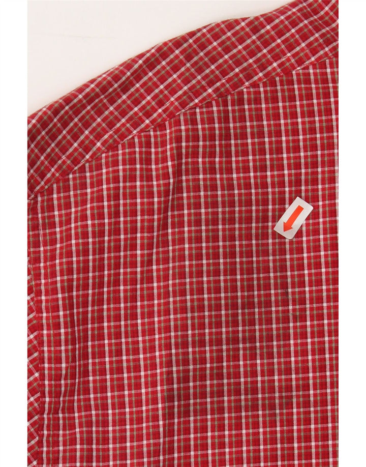 CHAPS Mens Easy Care Flannel Shirt 2XL Red Check Cotton Vintage Chaps and Second-Hand Chaps from Messina Hembry 