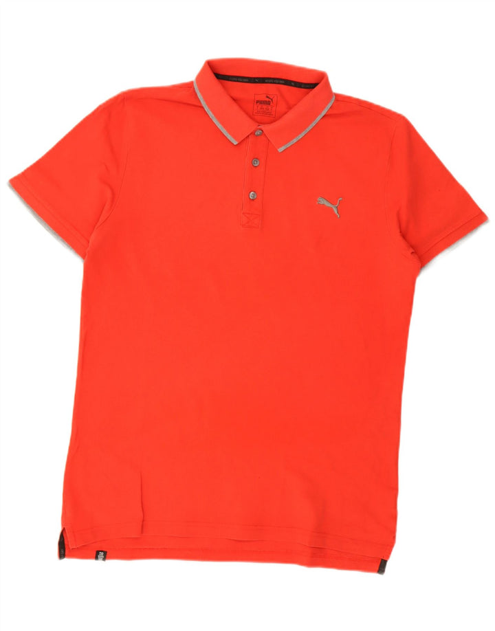 Polo Puma da uomo di colore rosso medio