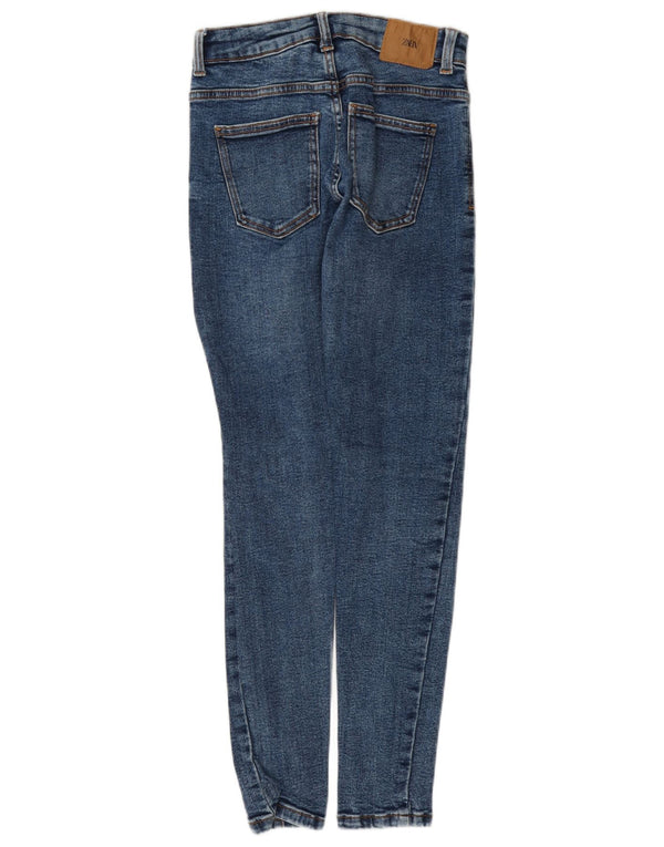 Jeans skinny da donna Zara EU 34 2XS W24 L28 Cotone blu