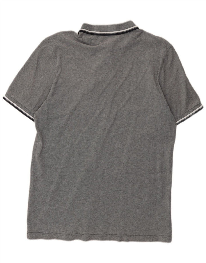 Polo da uomo Fred Perry grande in cotone grigio