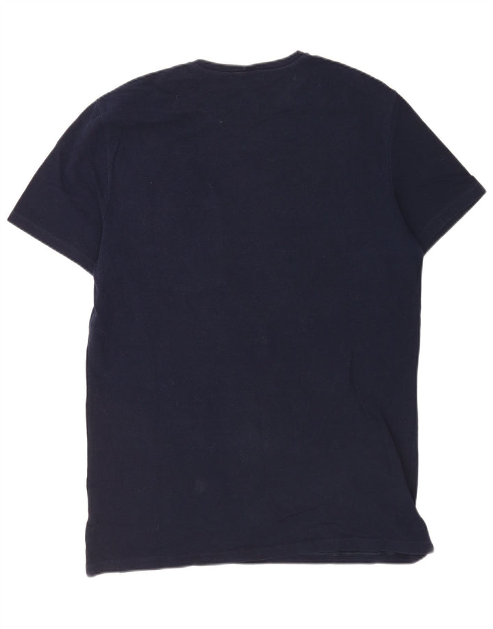 T-shirt da uomo Benetton Top Large in cotone blu navy