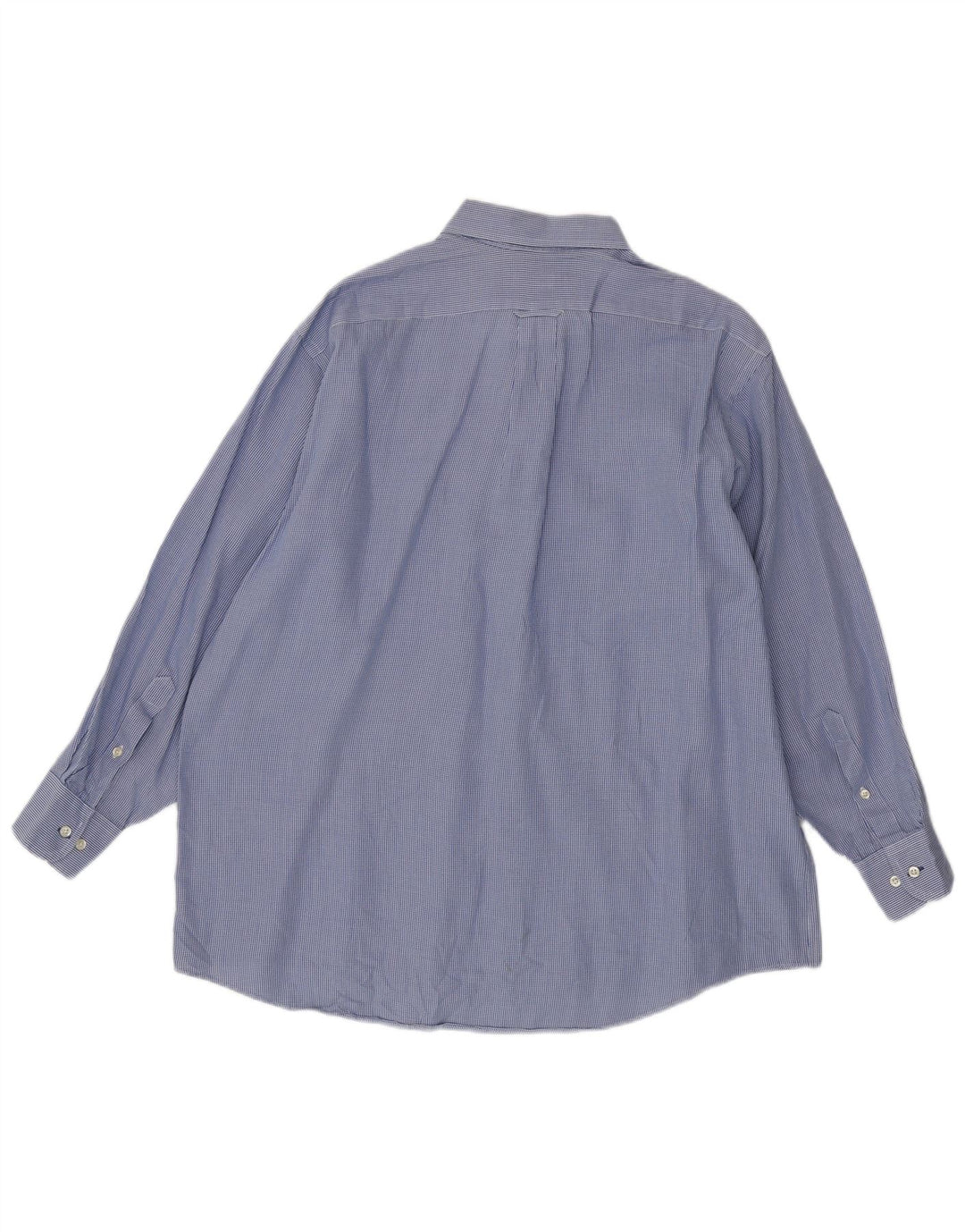 Camicia Izod da uomo a quadri vestibilità regolare taglia 17 XL cotone pied de poule blu