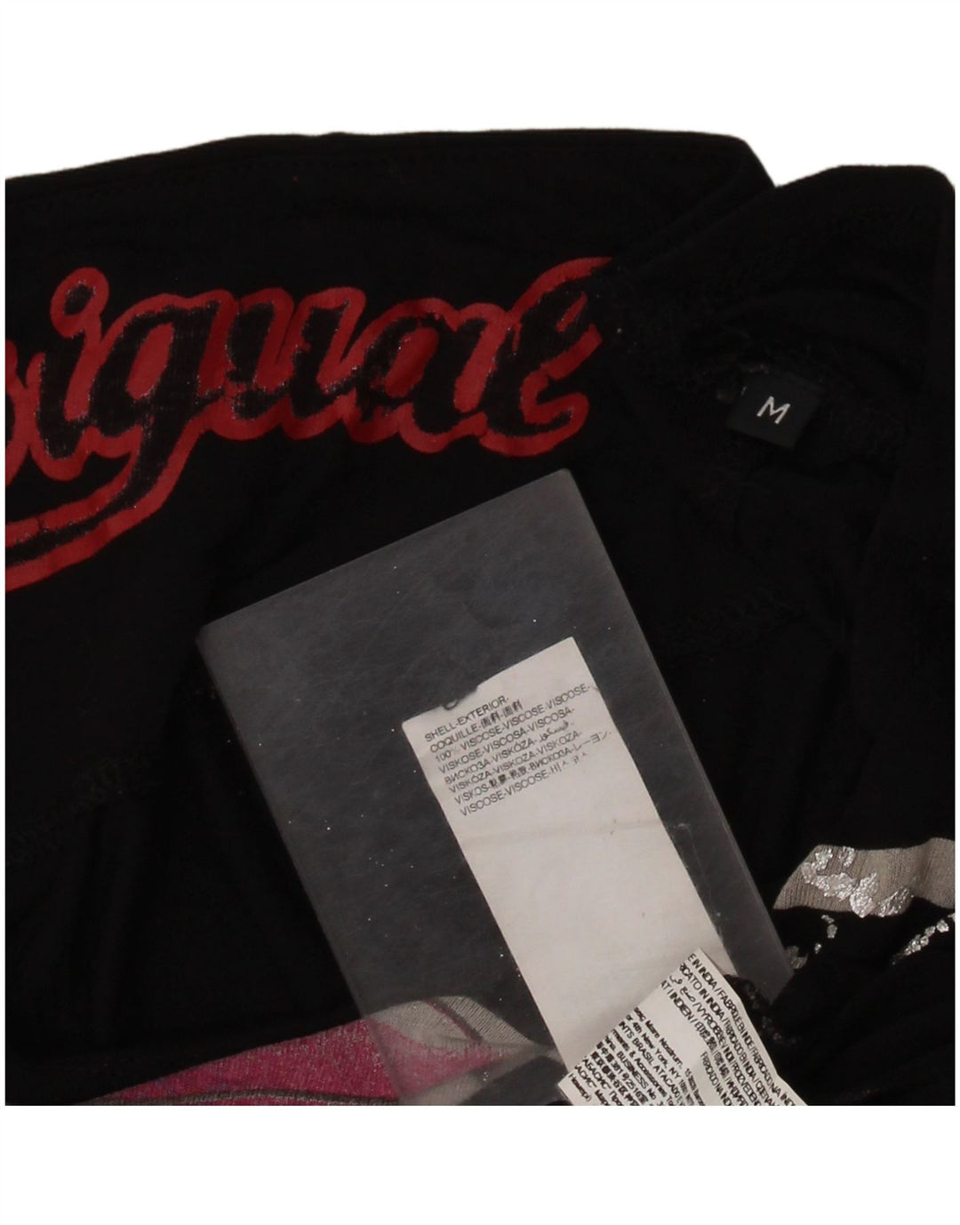 DESIGUAL T-shirt grafica oversize da donna Top UK 14 Medium Black Floral