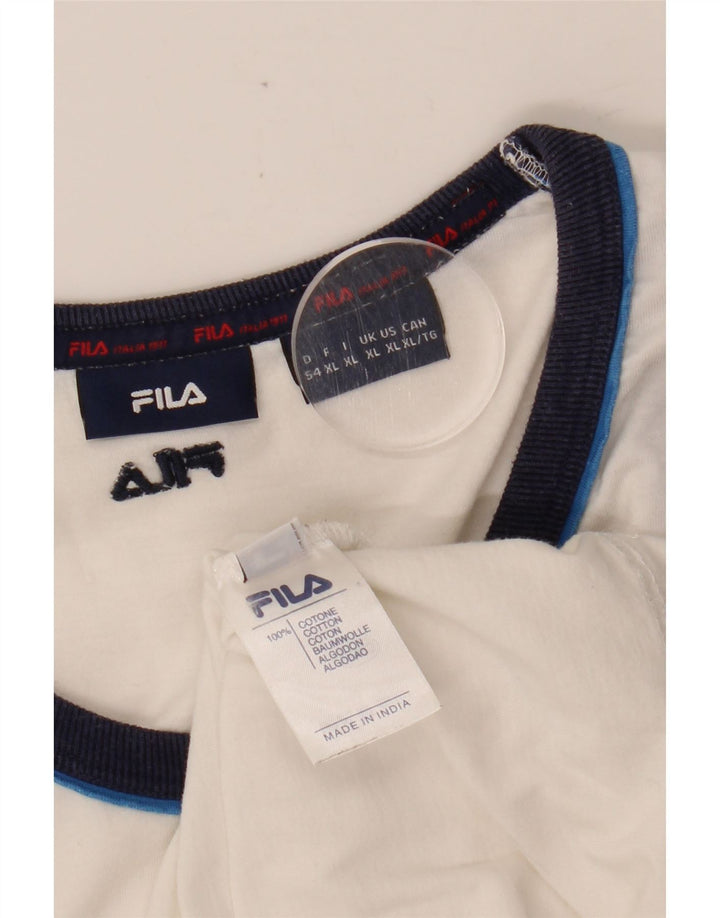 FILA Mens Vest Top XL White Cotton