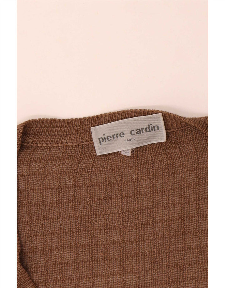 Pierre Cardin Maglione oversize da uomo con scollo a V IT 56 2XL Marrone a quadri