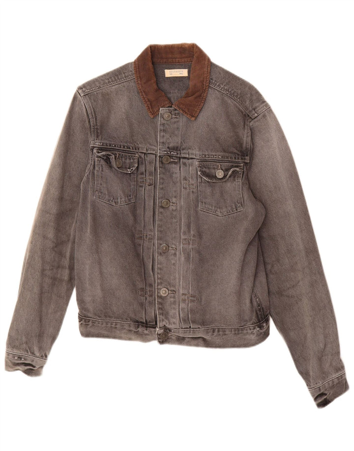 Giacca di jeans da uomo All Saints UK 36 piccolo cotone grigio