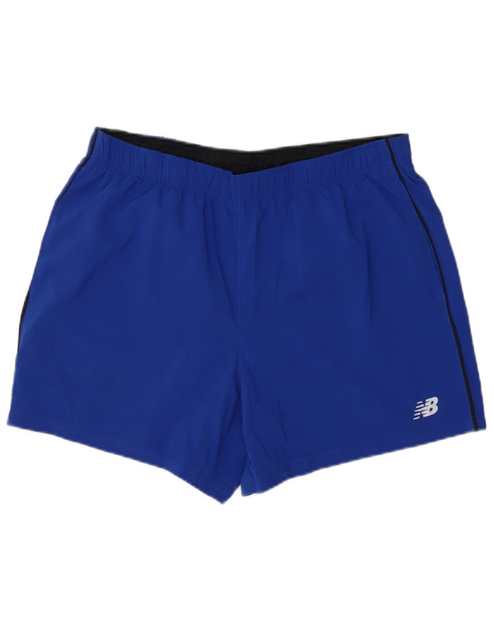 Pantaloncini sportivi da uomo New Balance grandi in poliestere blu