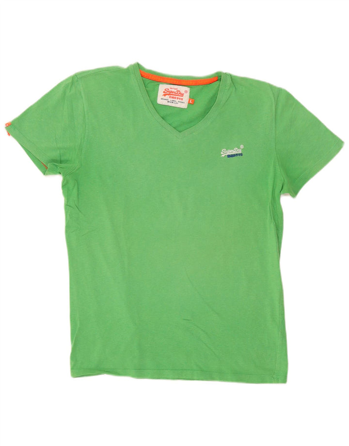 T-shirt da uomo Superdry Top grande in cotone verde
