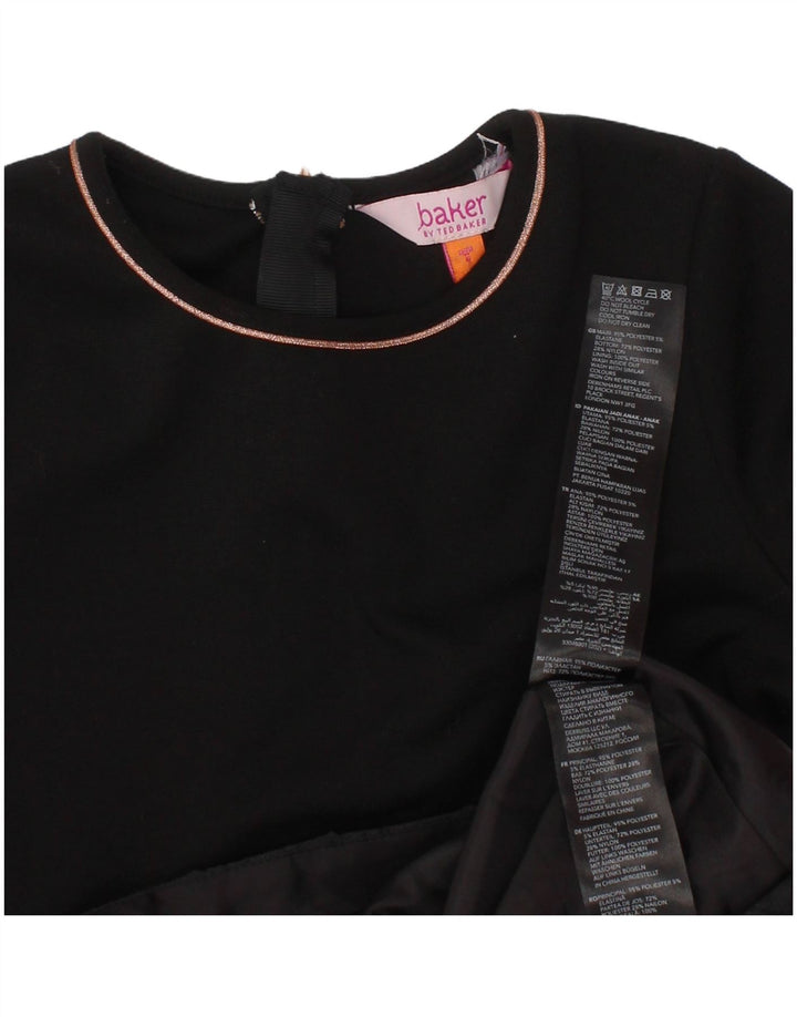 Abito a trapezio per ragazze Ted Baker 5-6 anni in poliestere nero