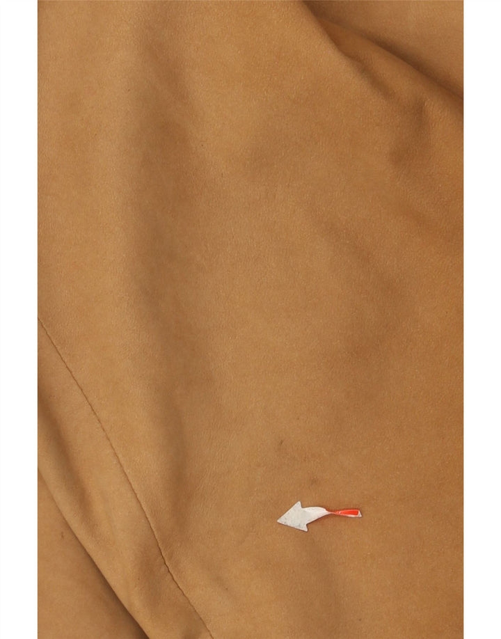 Toni Mir Giubbotto bomber in pelle scamosciata da uomo UK 42 XL Pelle marrone