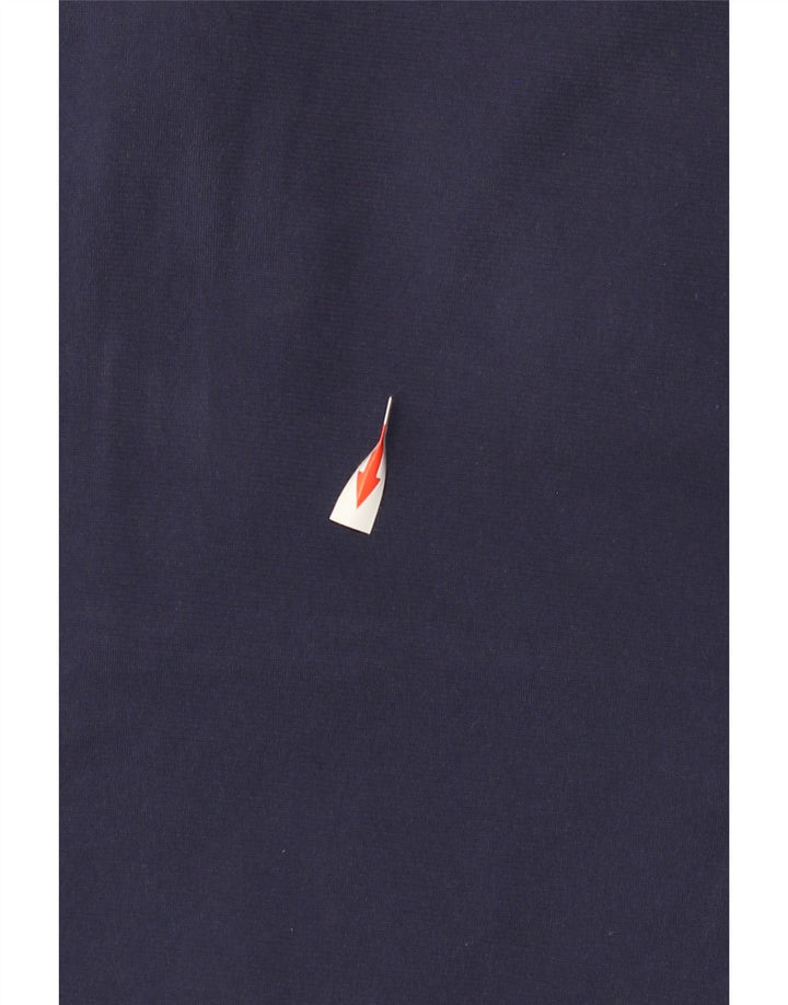 Under Armour Maglia da uomo con zip e collo a maniche lunghe, colore blu navy medio