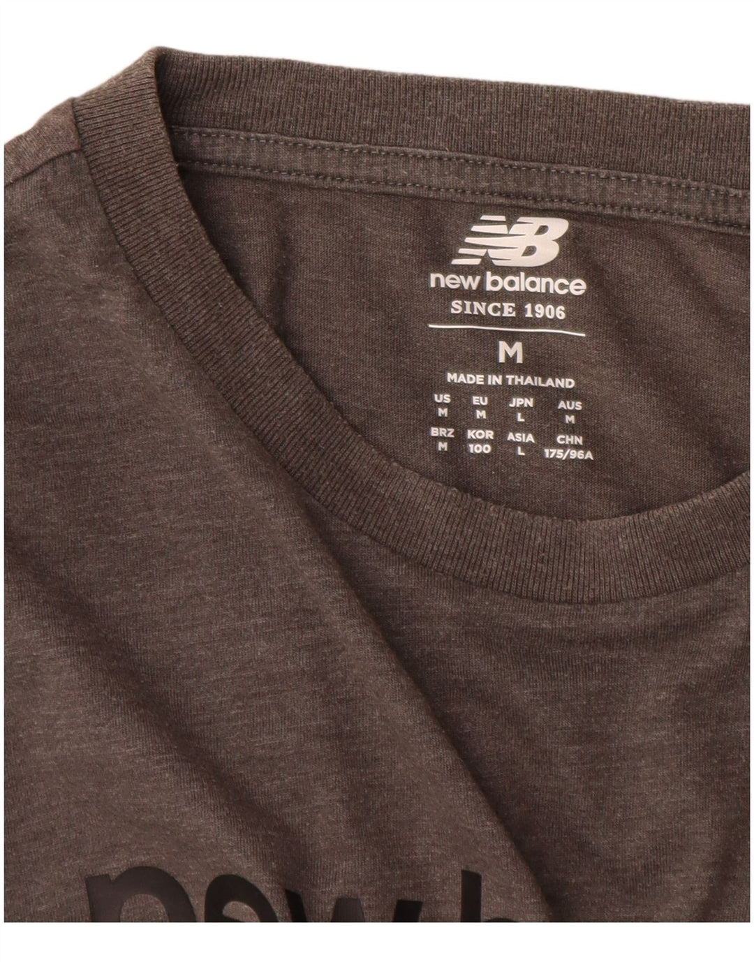 T-shirt grafica da uomo New Balance Top grigio medio