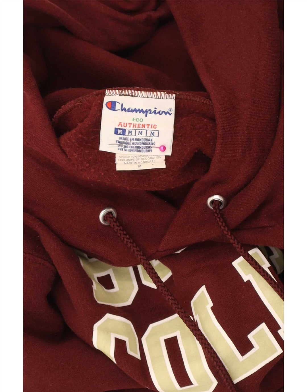 Felpa con cappuccio e vestibilità regolare grafica Champion da uomo, media, marrone college