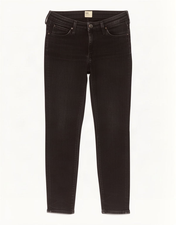 Lee Womens Skinny Jeans W28 L28 Black Cotton