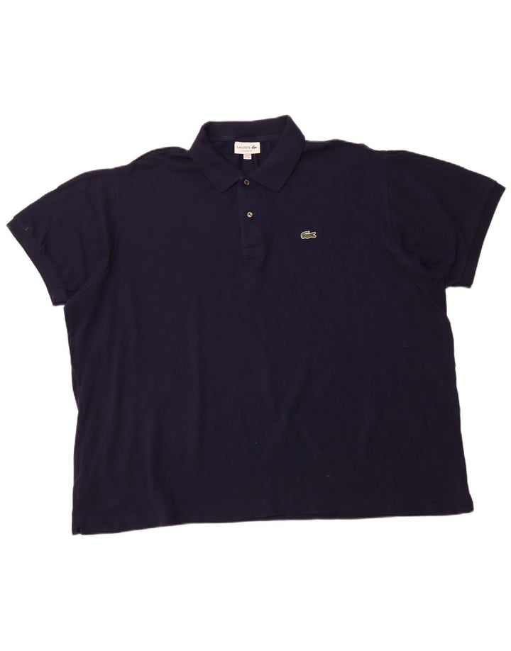 Polo LACOSTE da uomo vestibilità classica taglia 10 5XL cotone blu navy