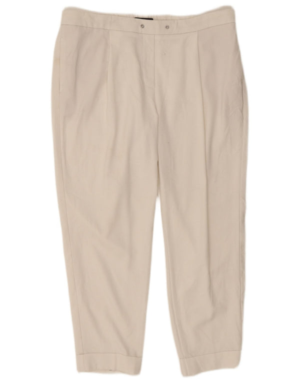 Pantaloni corti affusolati da donna Marks & Spencer UK16 Large W34 L25 Bianco