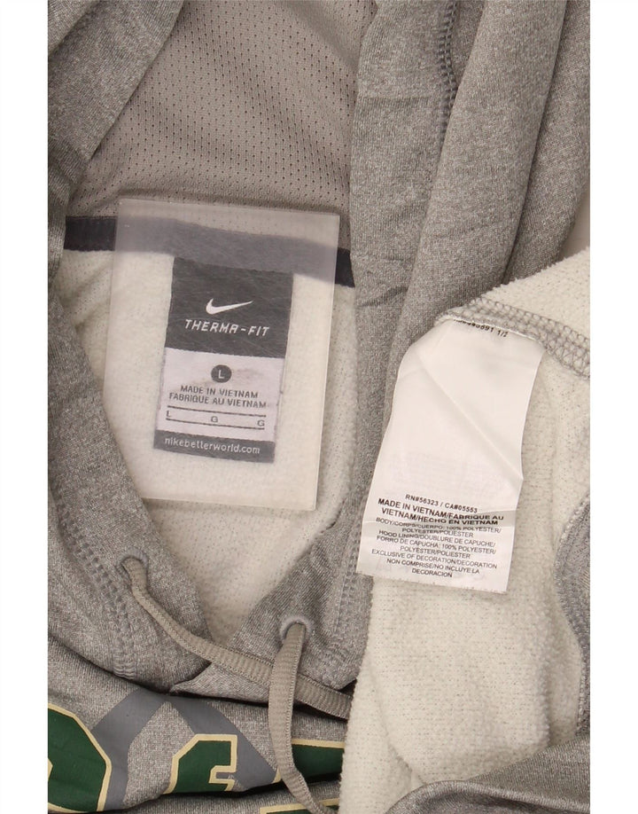 Felpa con cappuccio grafica Nike Baylor Bears da uomo, grande, in poliestere grigio