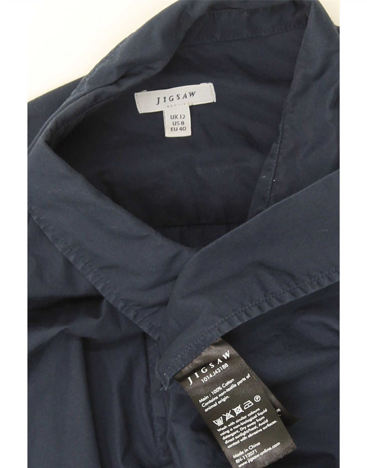 Camicia da donna Jigsaw UK 12 Cotone blu navy medio
