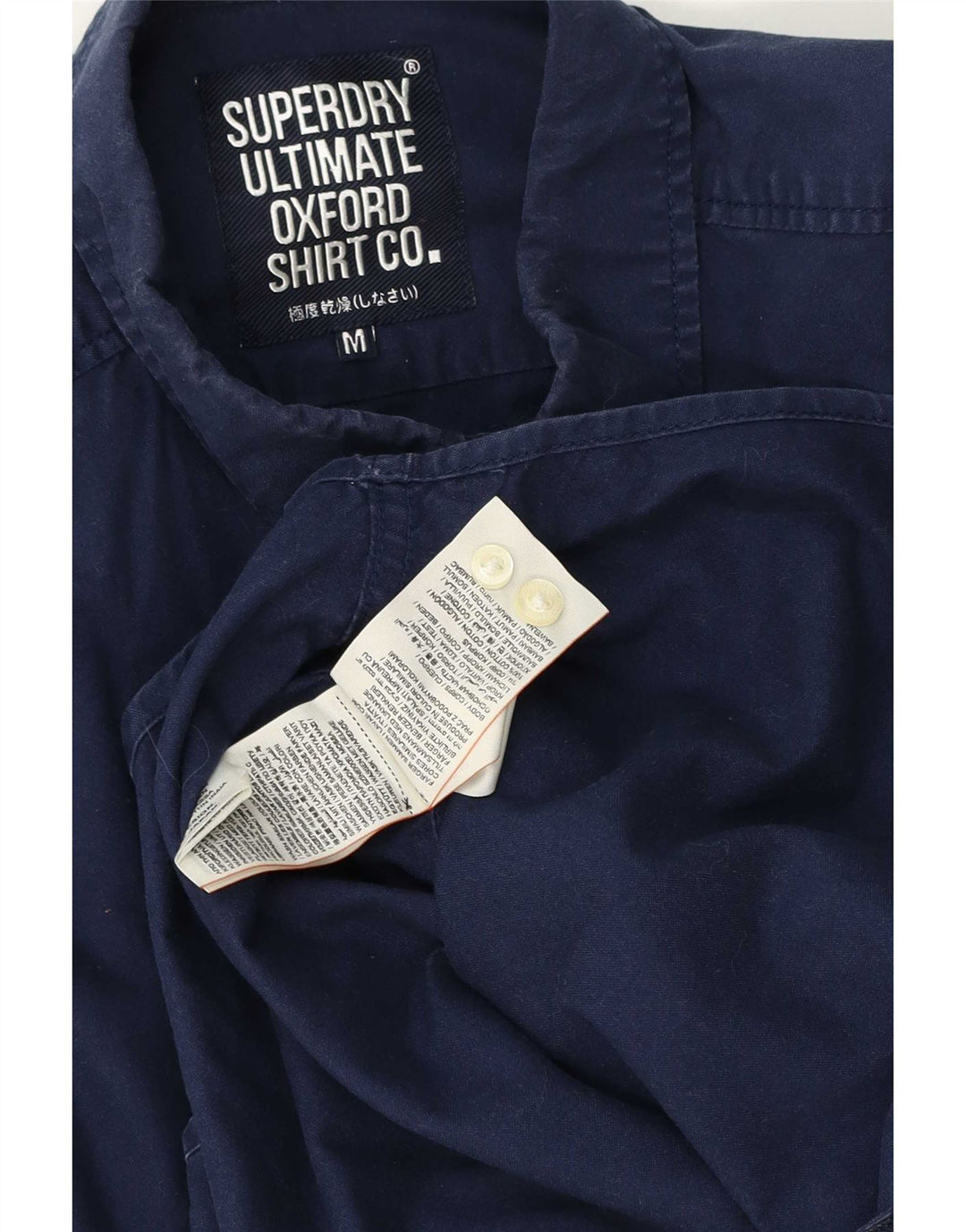 Camicia da uomo Superdry in cotone blu navy medio