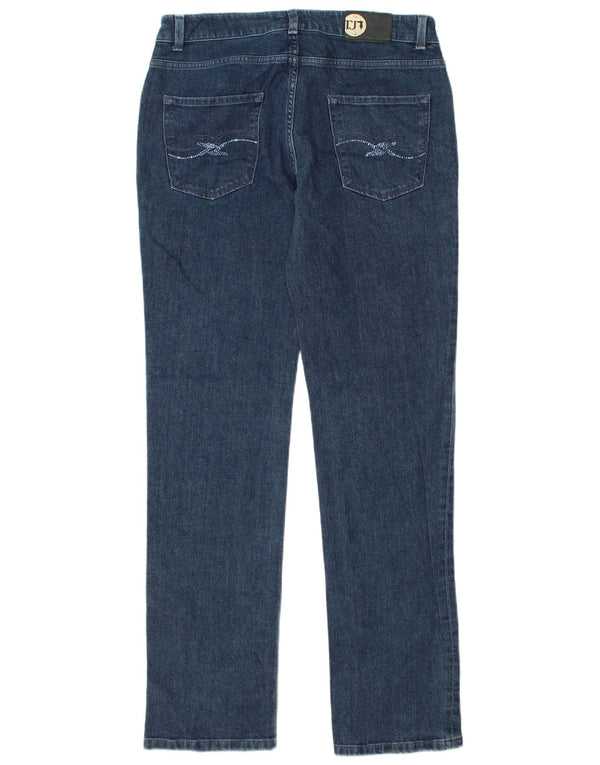 Jeans Dritti Donna TRUSSARDI W31 L33 Blu Navy Cotone