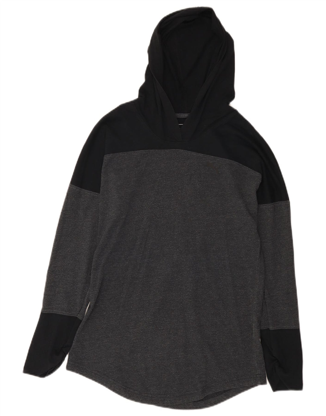 Maglia a maniche lunghe con cappuccio da donna PUMA UK 10 Small Grey Colourblock