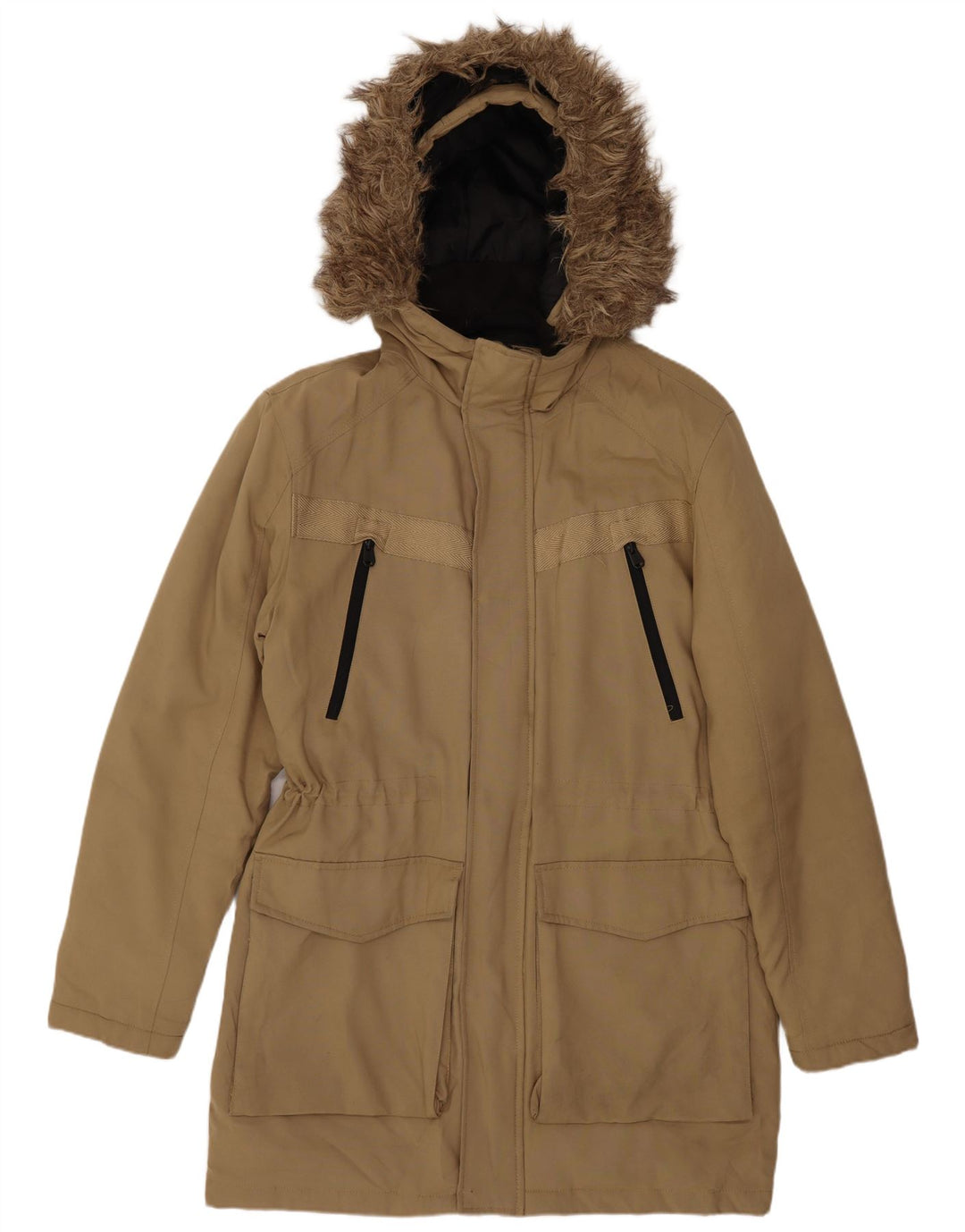 Giacca parka con cappuccio da uomo Jack & Jones UK 38 Poliestere beige medio