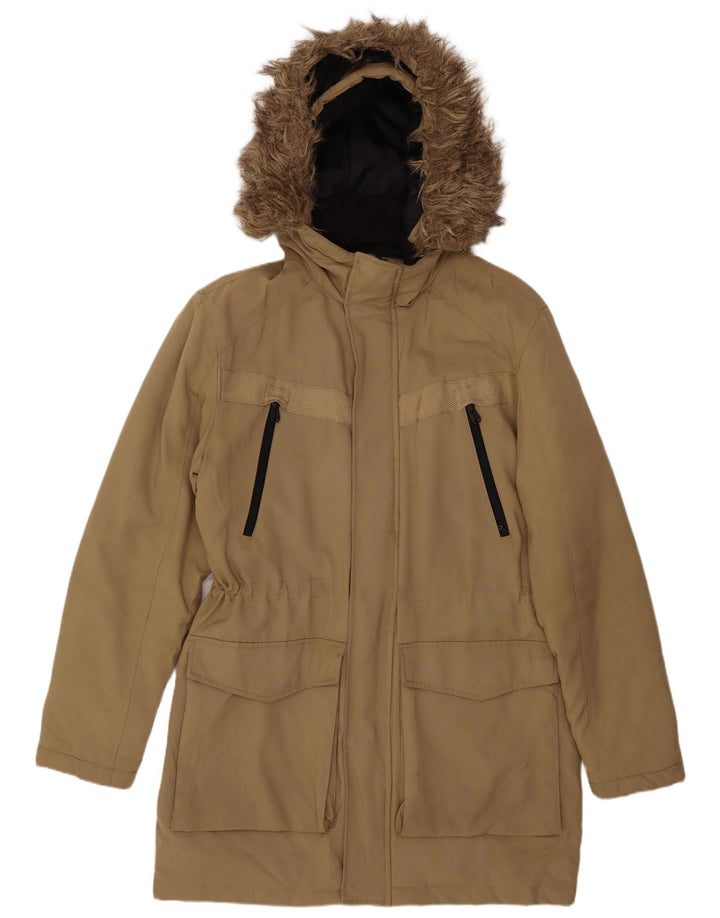 Giacca parka con cappuccio da uomo Jack & Jones UK 38 Poliestere beige medio