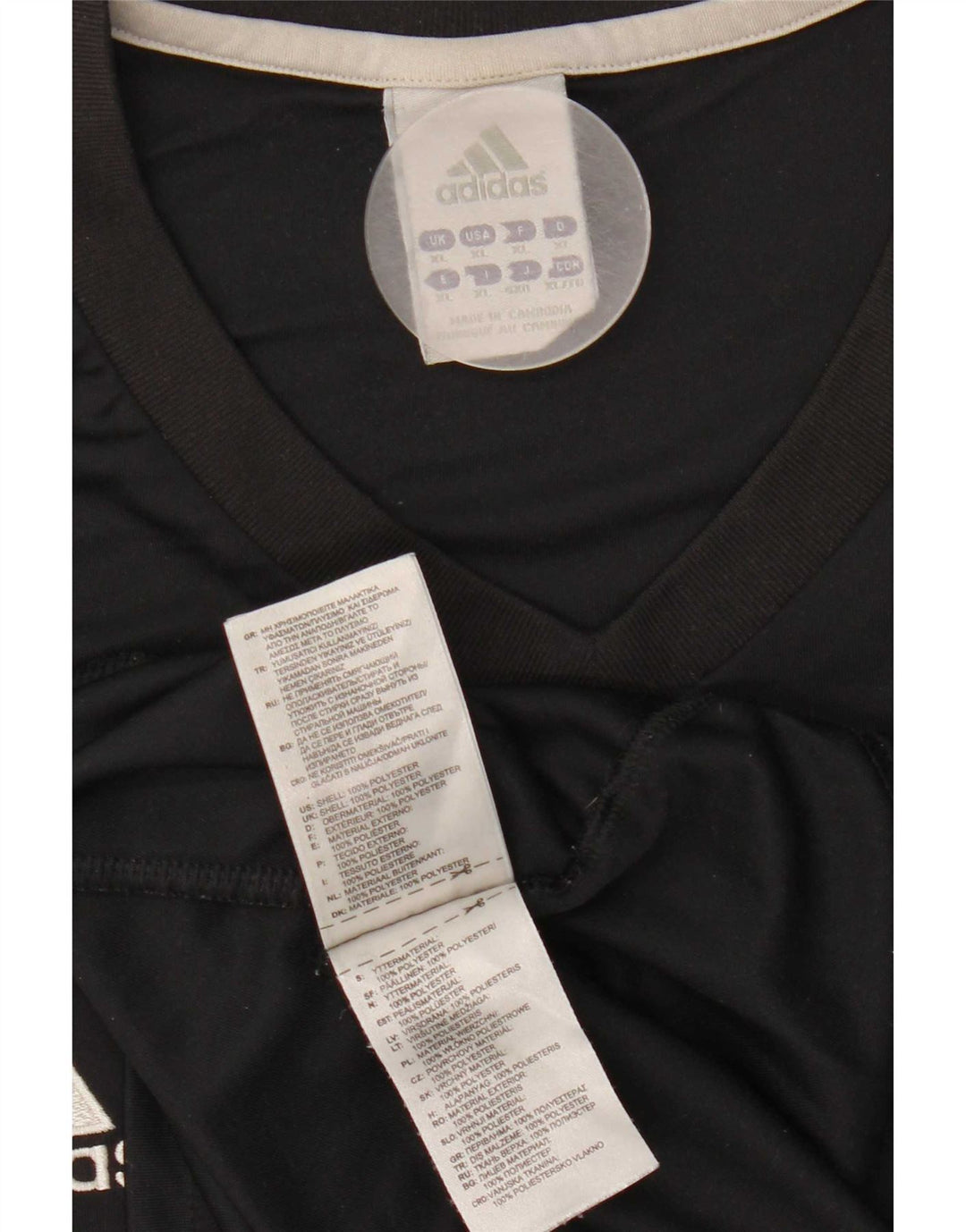 T-shirt da uomo Adidas Top XL nera in poliestere