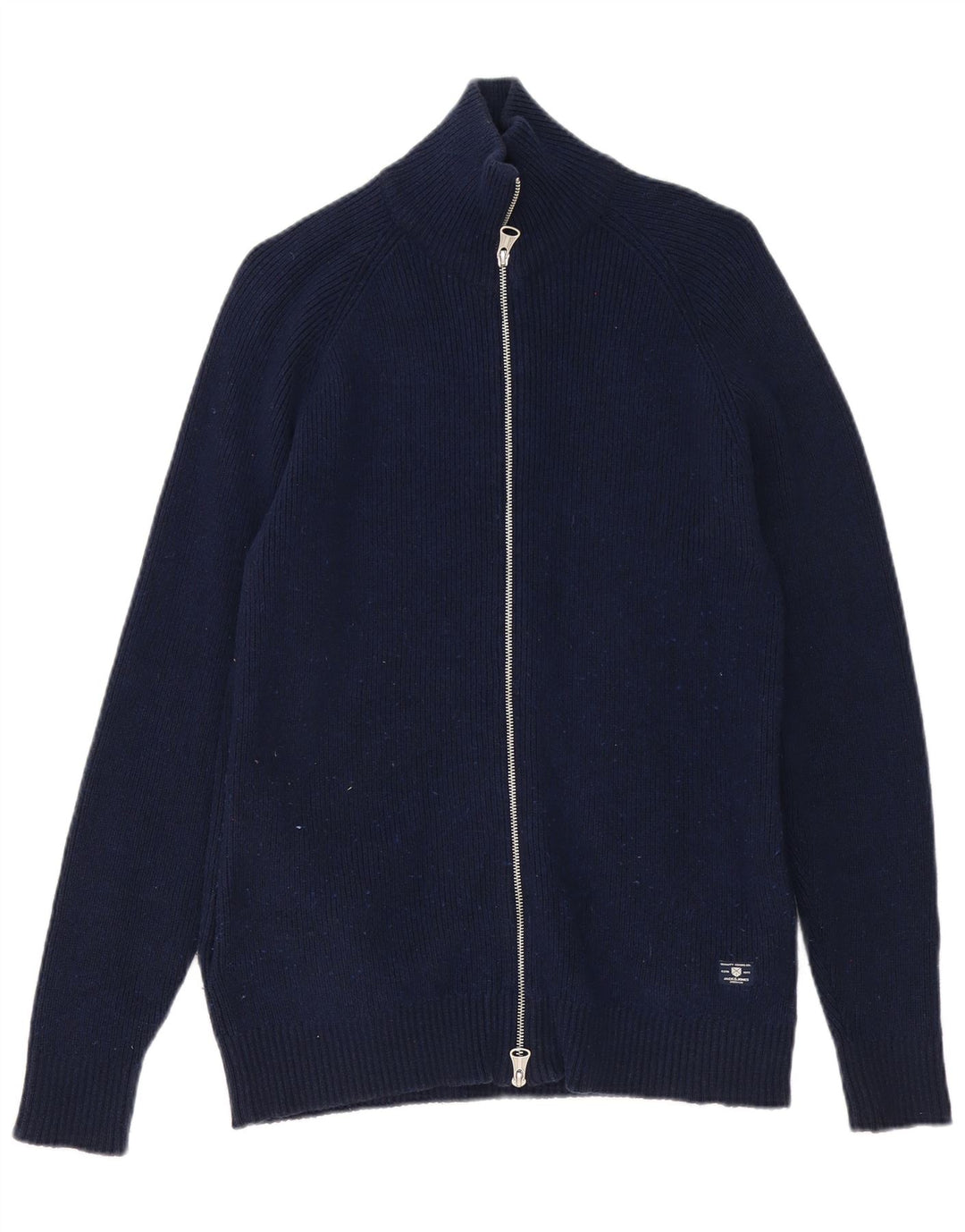 Maglione cardigan da uomo Jack & Jones in cotone blu navy medio