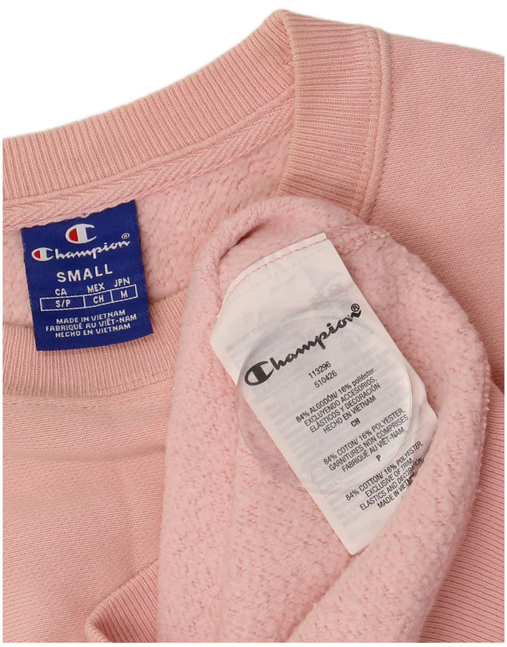 Felpa oversize da donna Champion, maglione UK 10, piccolo cotone rosa