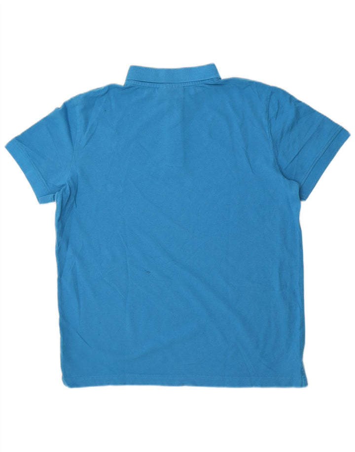 Polo Kappa Uomo Large Blu In Cotone