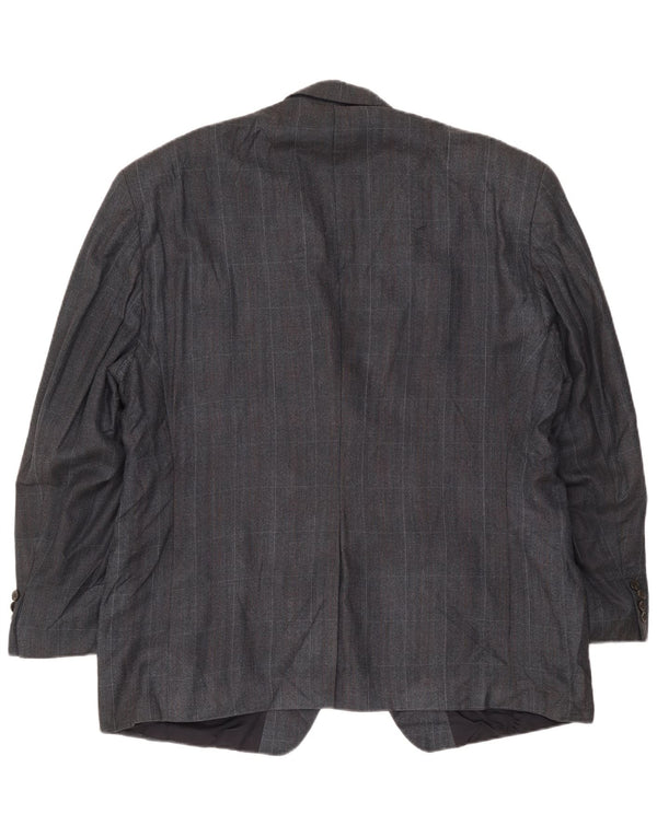 Giacca blazer da uomo a 2 bottoni Chaps UK 42 XL blu navy a quadri