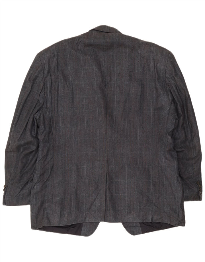 Giacca blazer da uomo a 2 bottoni Chaps UK 42 XL blu navy a quadri
