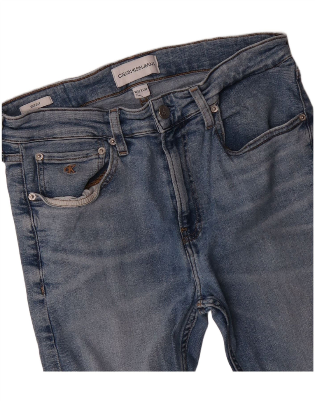 CALVIN KLEIN Jeans skinny da donna W32 L32 Blu cotone