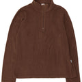 Maglione in pile da donna con collo con zip Brugi UK 14 grande poliestere marrone