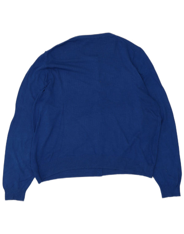 Maglione cardigan da donna Marks & Spencer UK 20 2XL viscosa blu
