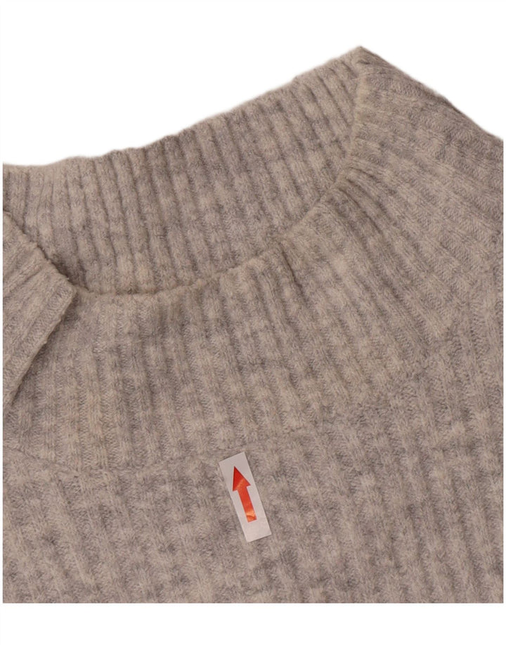 Maglione maglione a collo alto da donna Marks & Spencer UK 18 XL grigio screziato