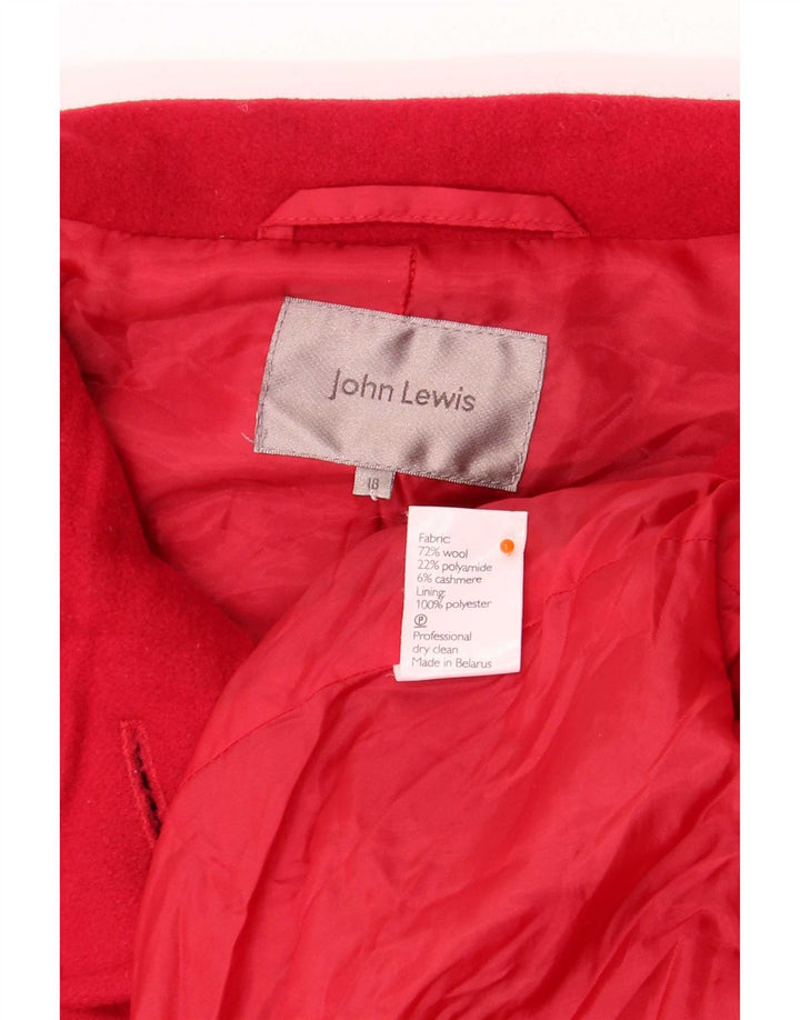 Soprabito da donna John Lewis UK 18 XL lana rossa