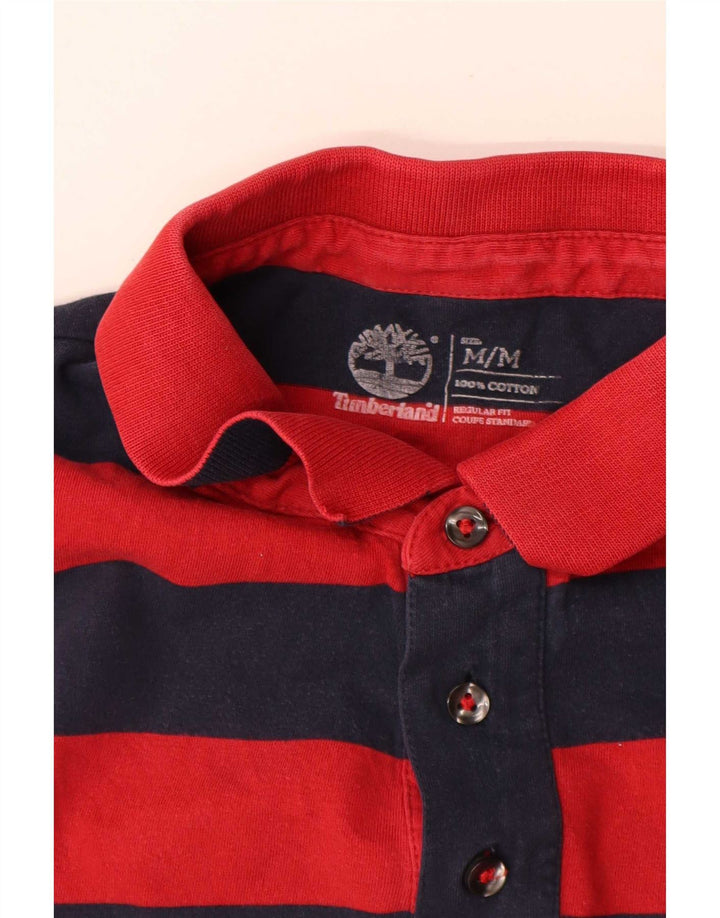Polo da uomo Timberland Medium Red Striped Cotton