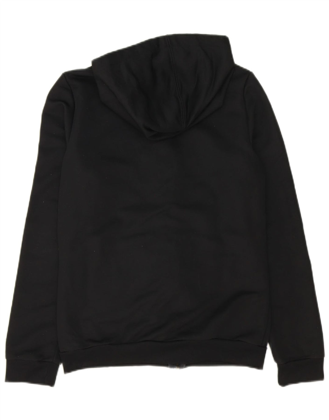 ADIDAS Womens Graphic Zip Hoodie Sweater UK 12/14 Medium Black Polyester Vintage Adidas and Second-Hand Adidas from Messina Hembry 