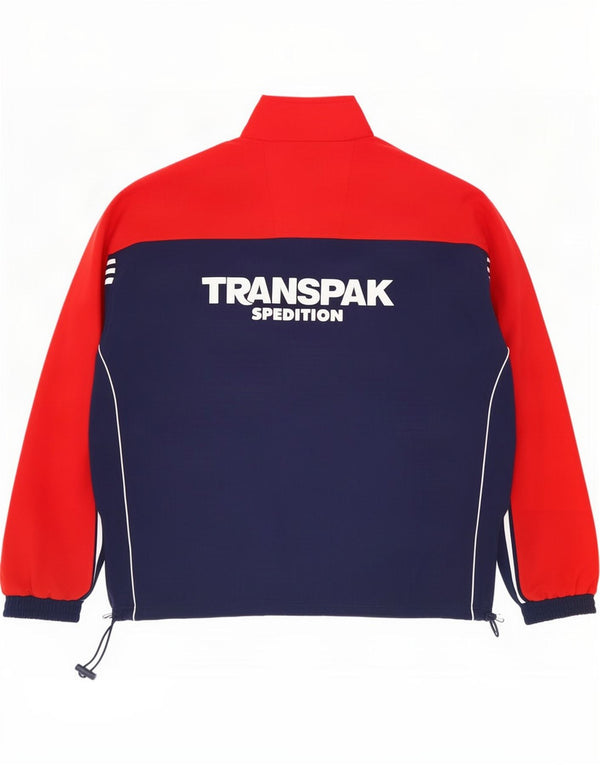 Giacca da tuta da uomo dalla vestibilità ampia Adidas UK 44/46 Large Rosso Colorblock
