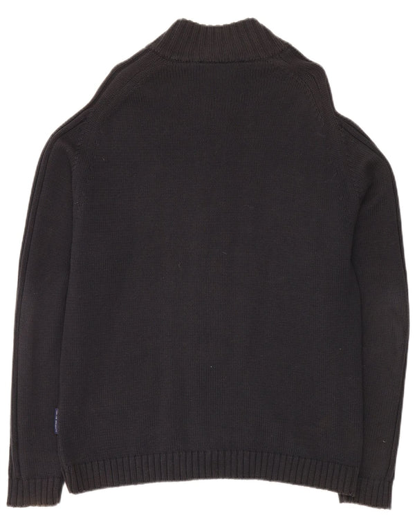 COTTON REPUBLIC Maglione cardigan da uomo in cotone blu navy medio