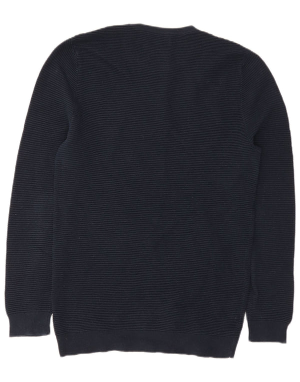 Maglione maglione girocollo da uomo Zara grande blu navy