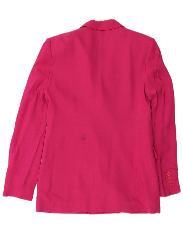 Giacca blazer doppiopetto vestibilità ampia da donna ZARA UK 6 XS rosa viscosa