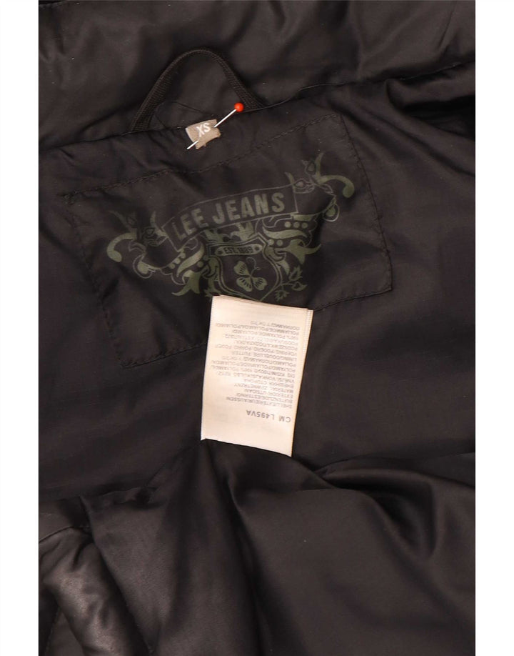Giacca imbottita oversize con cappuccio da donna Lee UK 6 XS nera in poliammide