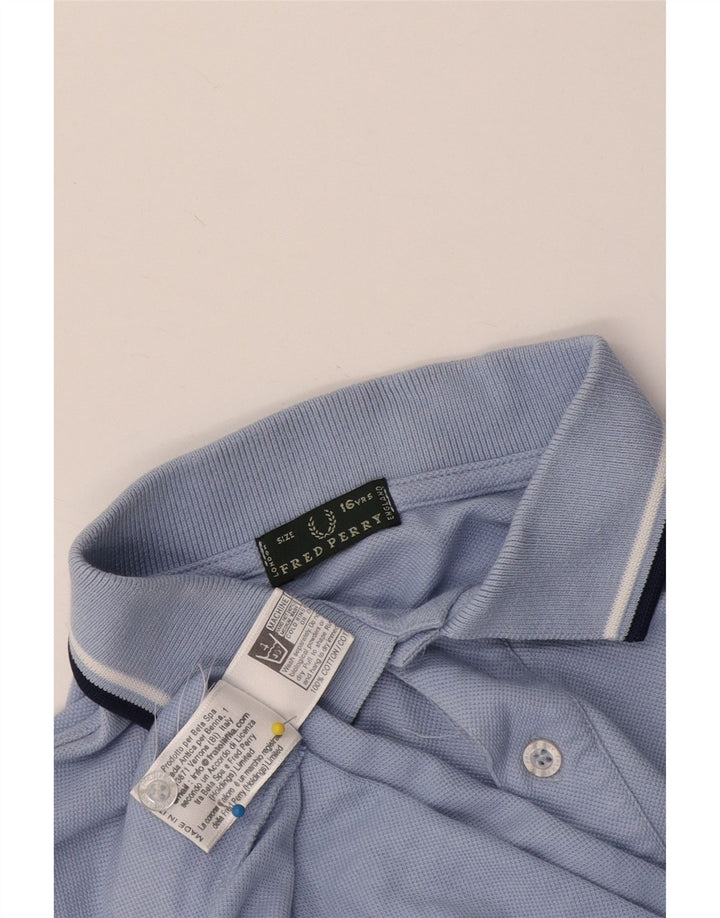 Polo Bambino FRED PERRY 15-16 Anni Cotone Rigato Blu